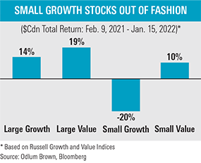 Small Growth Stocks Out of Fashion